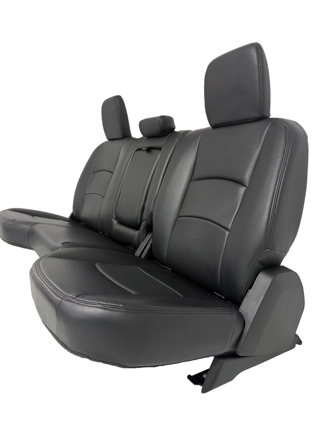 2002 - 2018 Dodge Ram Seats Set, Crew Cab Katzkin Black Leather Powered Heated