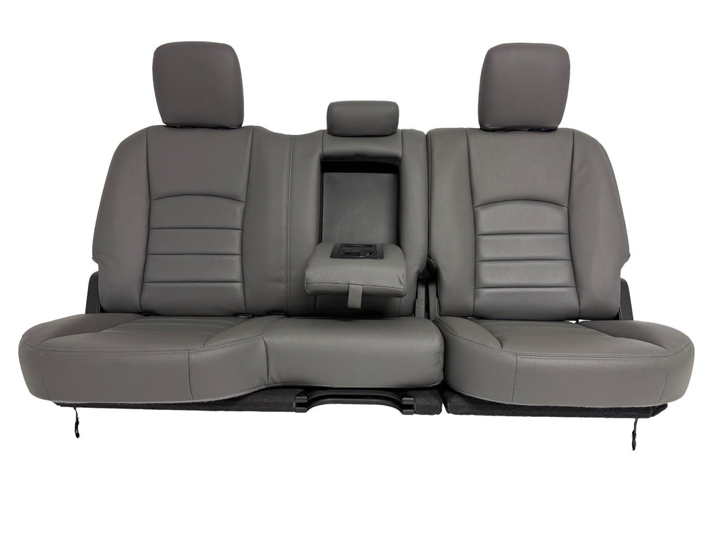 2009 - 2018 Dodge Ram Seats Set Crew Cab, Alea Gray Leather w/ OEM Power Driver