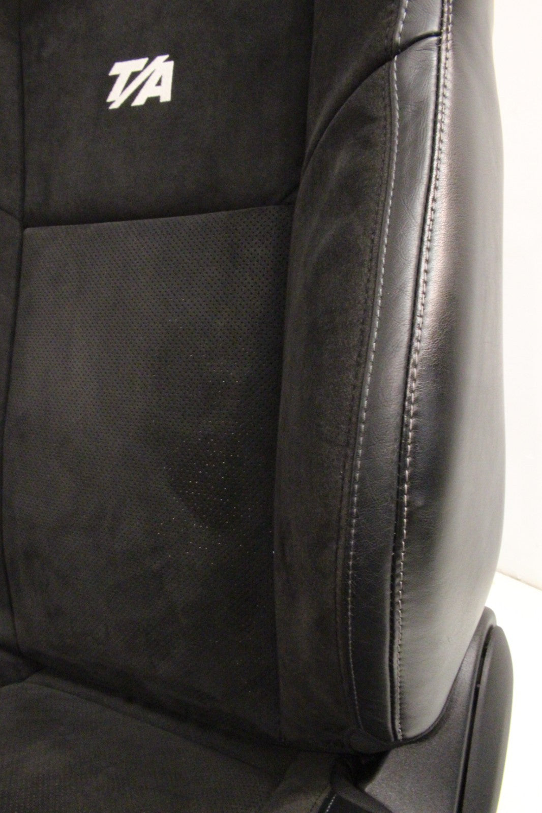 2008 - 2023 Dodge Challenger Seats Set,  Black Leather Suede w/ T/A Embroidery