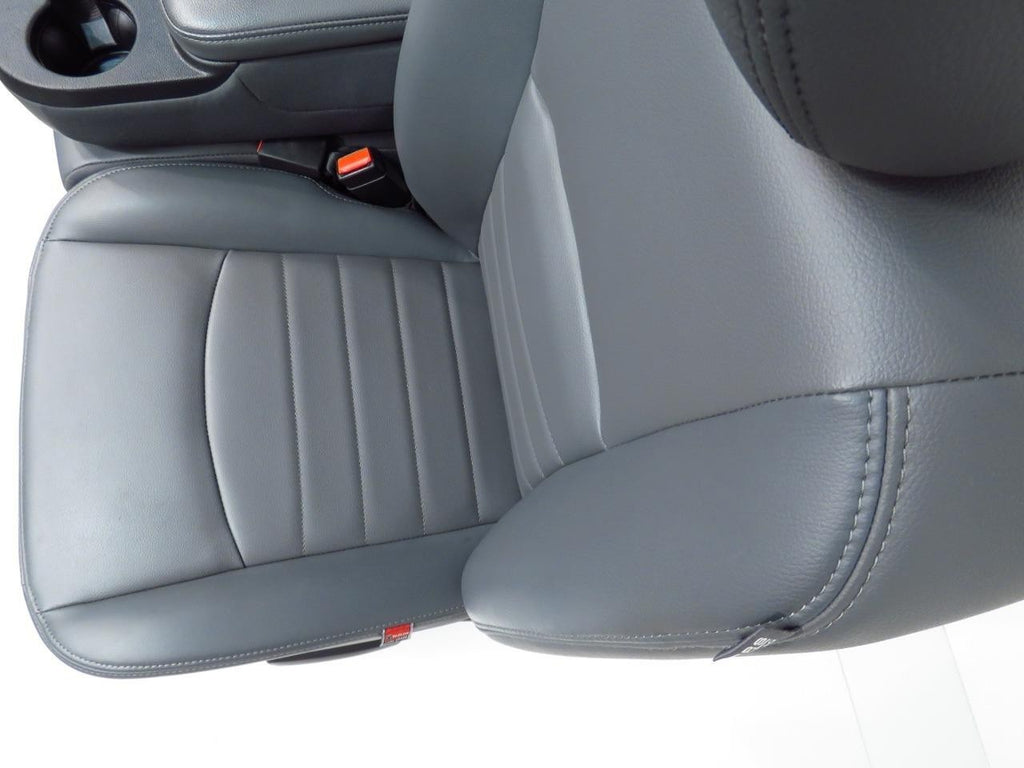 2009-2018 Dodge Ram Front Seats Set, Work Grade Gray Vinyl Split Bench Manual