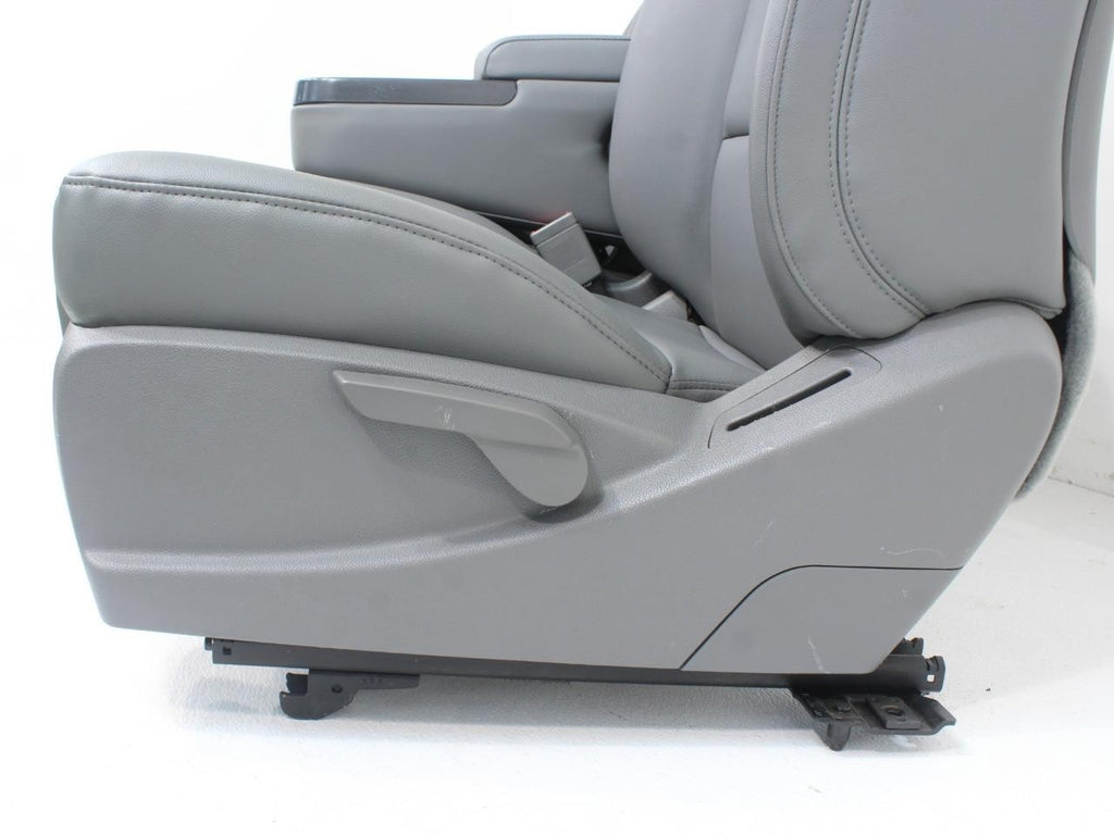 2014 - 2019 Sierra Chevy Silverado Front Seats Set, Work Truck Bench Gray Vinyl