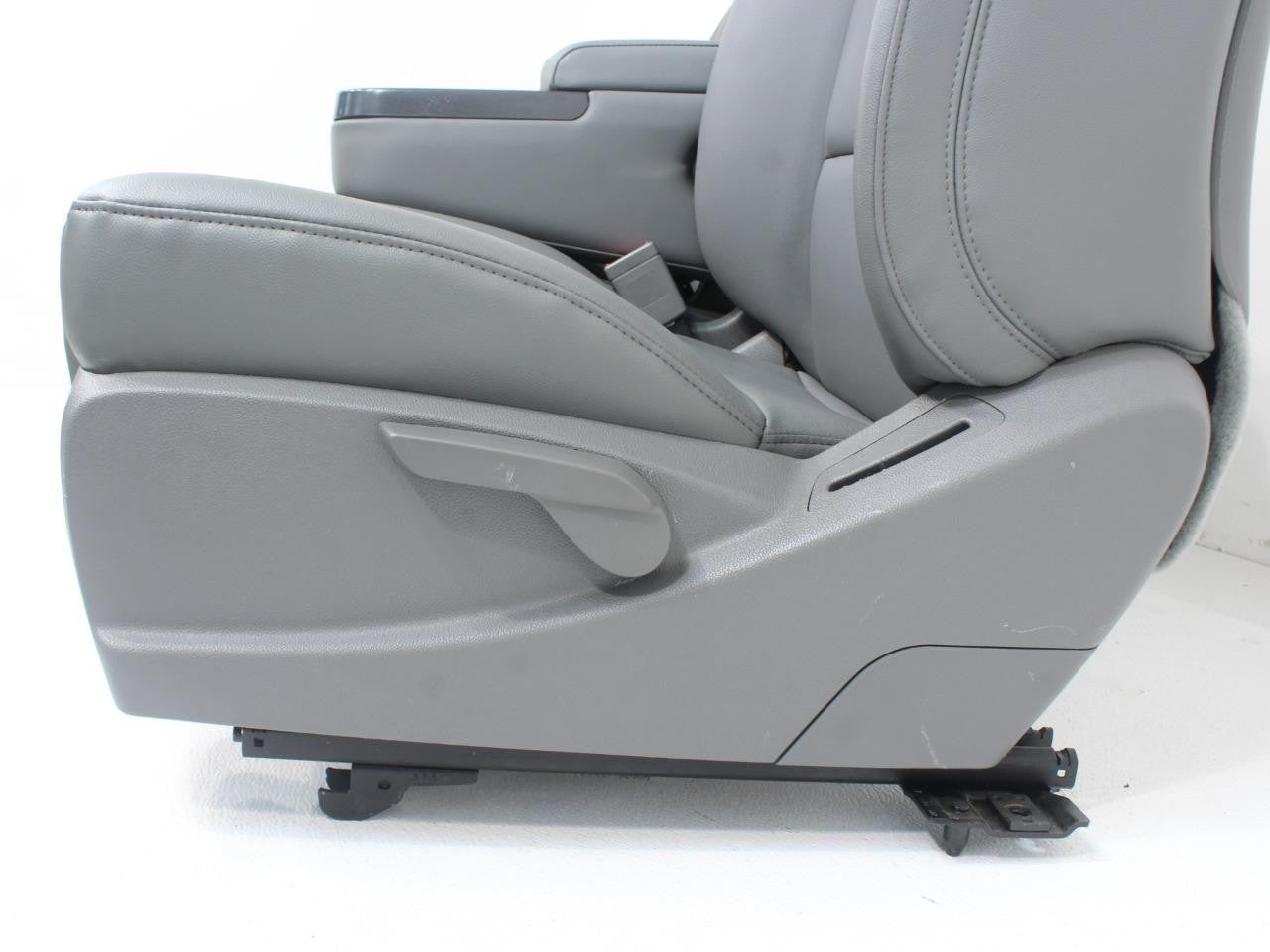 2014 - 2019 Sierra Chevy Silverado Front Seats Set, Work Truck Bench Gray Vinyl