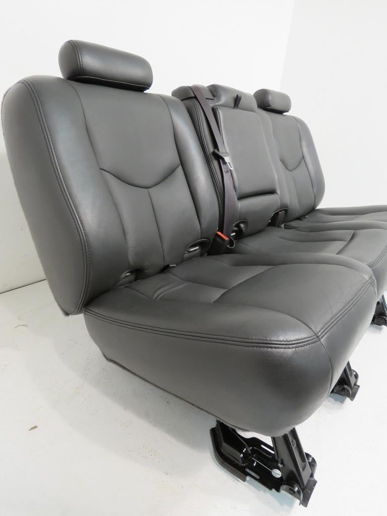 2003 - 2007 Sierra Silverado HD Seats, Dark Pewter Leather, Full Set Crew Cab