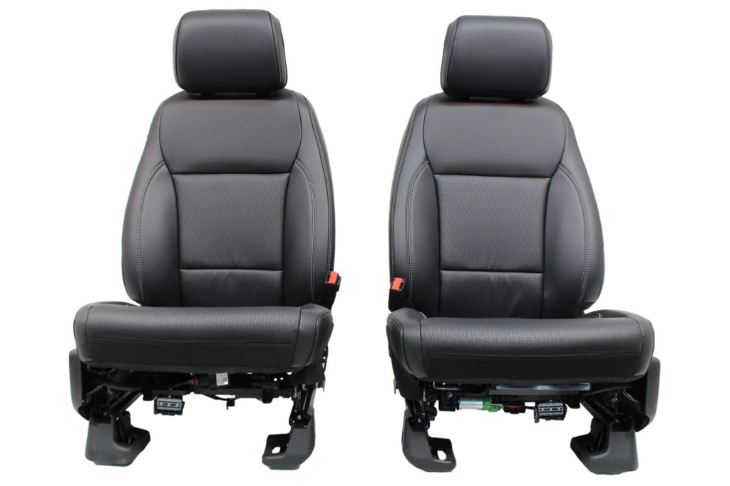 2021 - 2026 Ford F150 Super Duty Crew Cab Seats, Lariat Black Leather Heat Cool