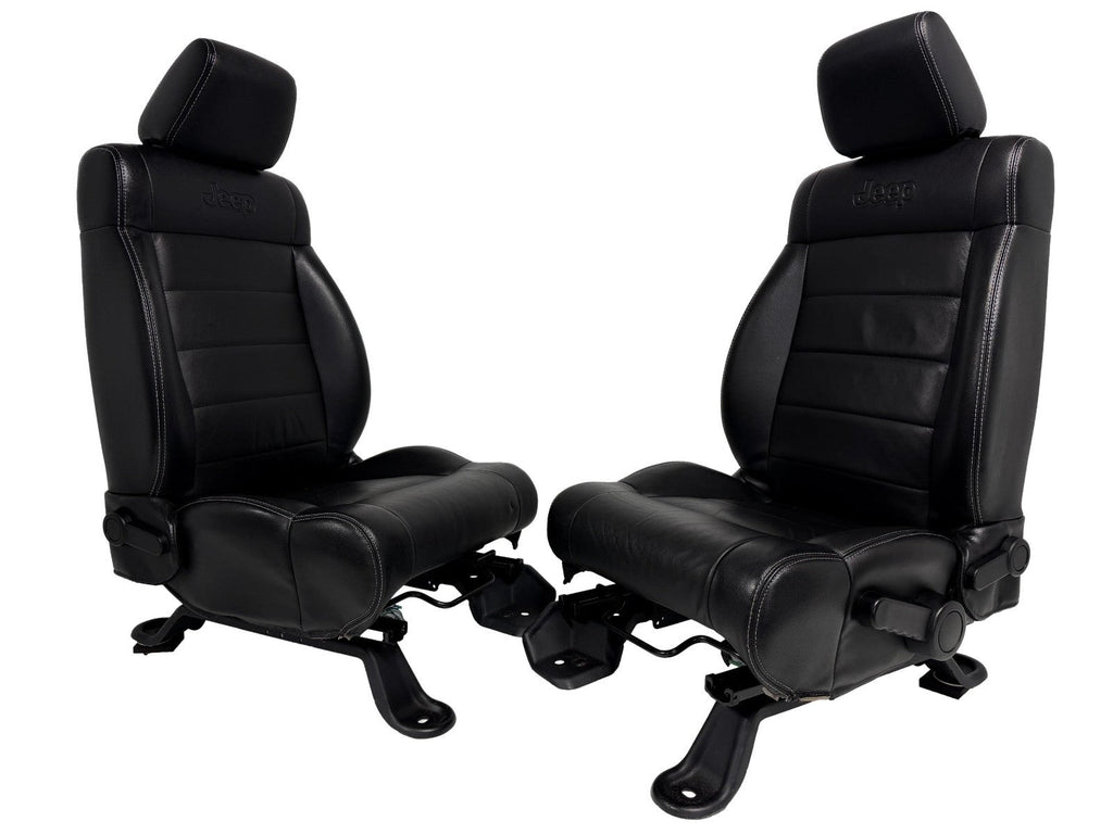 2007-2018 Jeep JK JKU 4-Door Wrangler Unlimited Front Seats, Black Leather Heat