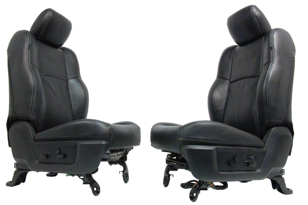 2002 - 2018 Ram Front Seats, Laramie Black Leather Heated Cooled w/ Memory