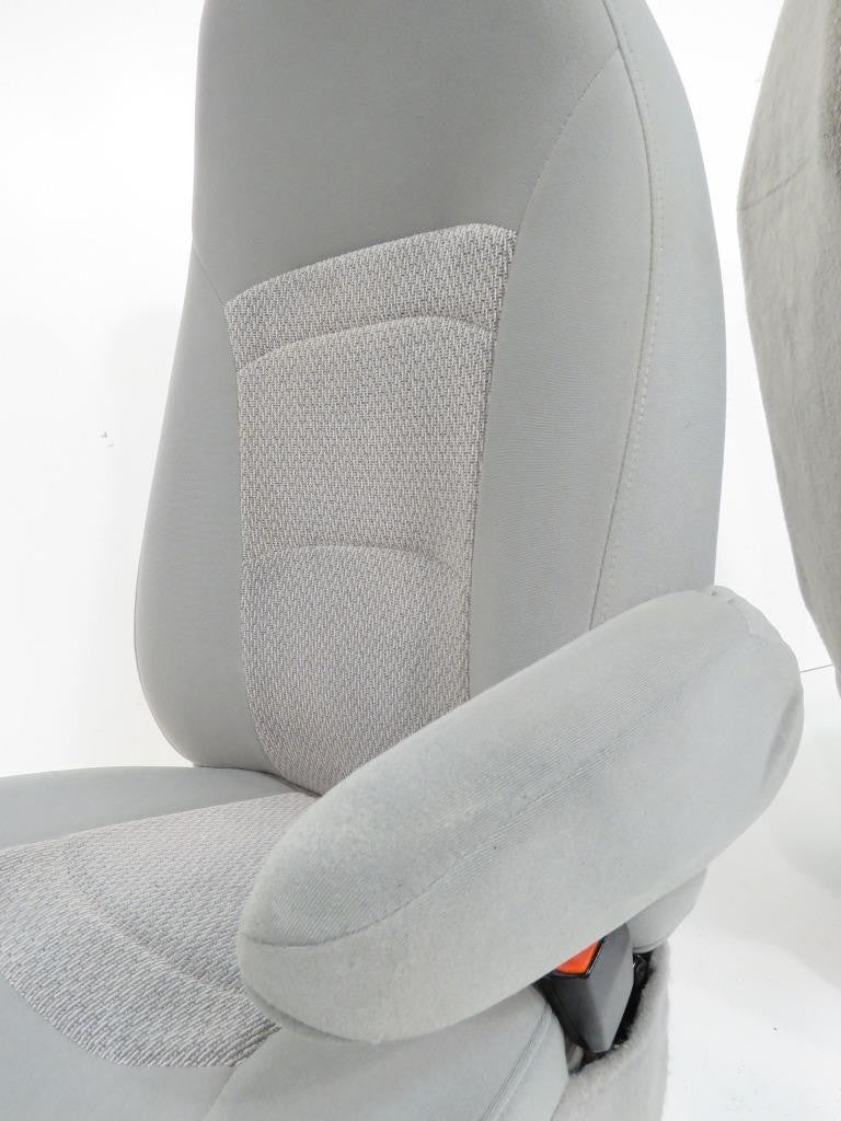 Ford Econoline Front Bucket Seats, Gray Cloth w/ Folding Armrests, Fits 1997+