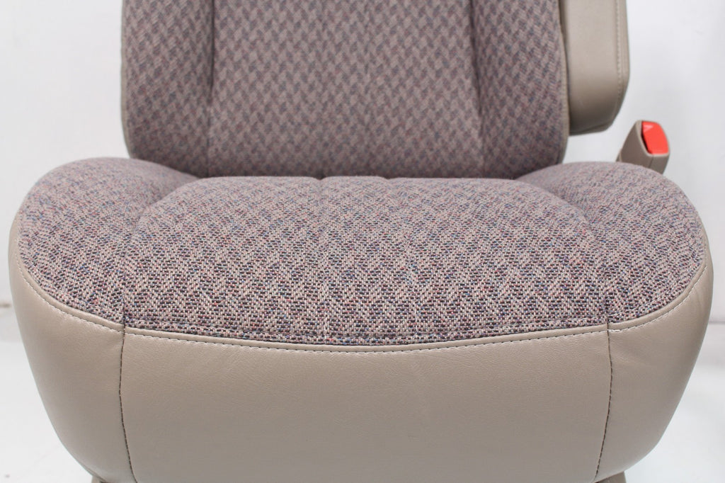 GMC Savana Chevy Express Van Front Bucket Seats, Neutral Tan Cloth 1997 - 2014