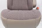 GMC Savana Chevy Express Van Front Bucket Seats, Neutral Tan Cloth 1997 - 2014