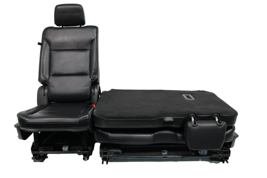 2021 – 2025 Chevy Suburban Tahoe 2nd Row Bench Seat, LT Black Leather w/ Armrest