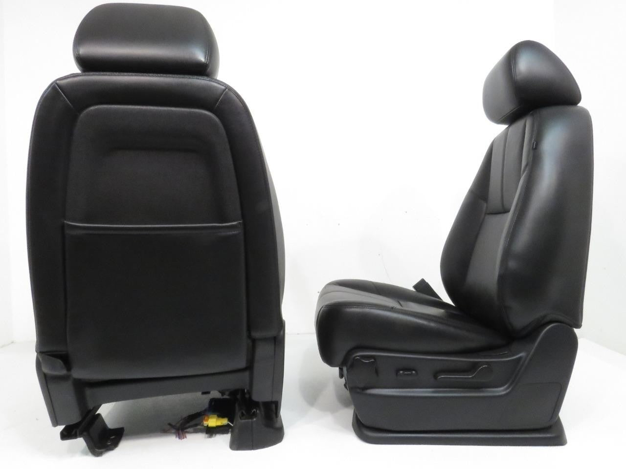 2007 - 2014 GM Silverado Tahoe Front Seats, LT Black Leather Lumbar Power Heated