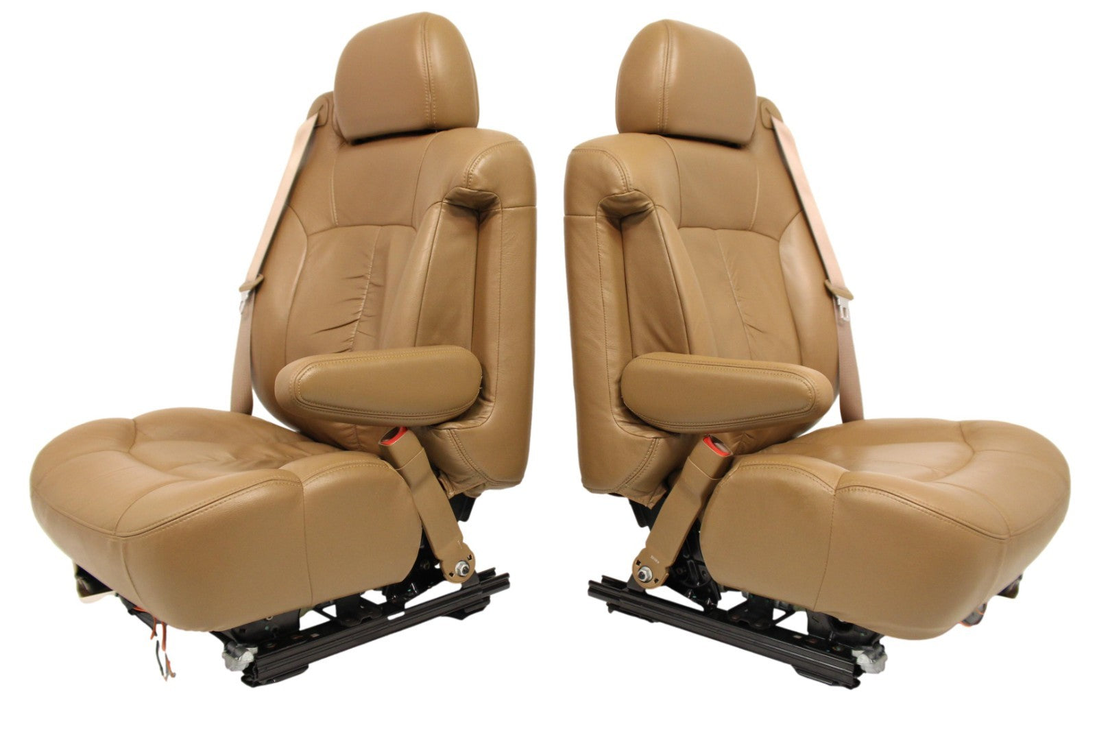 1999 - 2002 Chevy Silverado Sierra Bucket Seats, Oak Tan Leather Power Heat