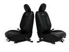 2018 - 2026 Jeep Wrangler JL Seats Set, 2-Door MOPAR Black Leather Orange Stitch