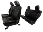 2007-2018 Jeep JK JKU 4-Door Wrangler Unlimited Seats Set, Black Leather Heat
