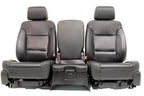 2014 - 19 Chevy Silverado GMC Sierra Black Leather Folding Jump Seat Console Kit