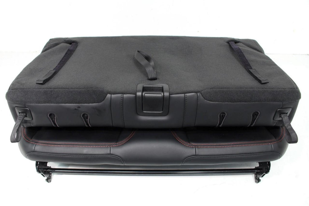 2018 - 2026 Wrangler JL 2-Door Rear Seat, Black Leather w/ Rubicon Red Stitching