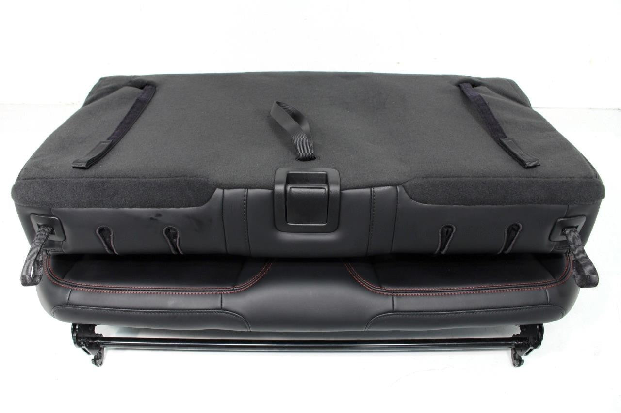 2018 - 2026 Wrangler JL 2-Door Rear Seat, Black Leather w/ Rubicon Red Stitching