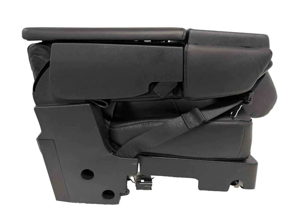 2015-2025 F150 Super Duty Console → Jump Seat Conversion Kit Black Leather Gray
