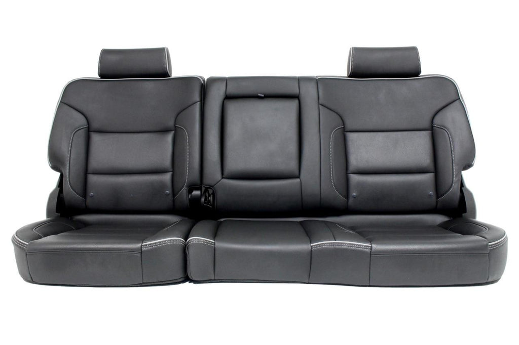 2014 - 2019 Sierra Chevy Silverado Seats Set, High Country Power Black Leather