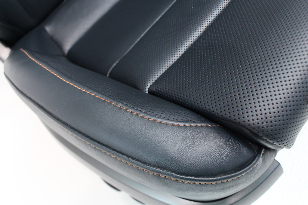 2020 2024 Porsche 911 992 Sport Seats 18-Way Graphite Blue Leather Cognac Stitch