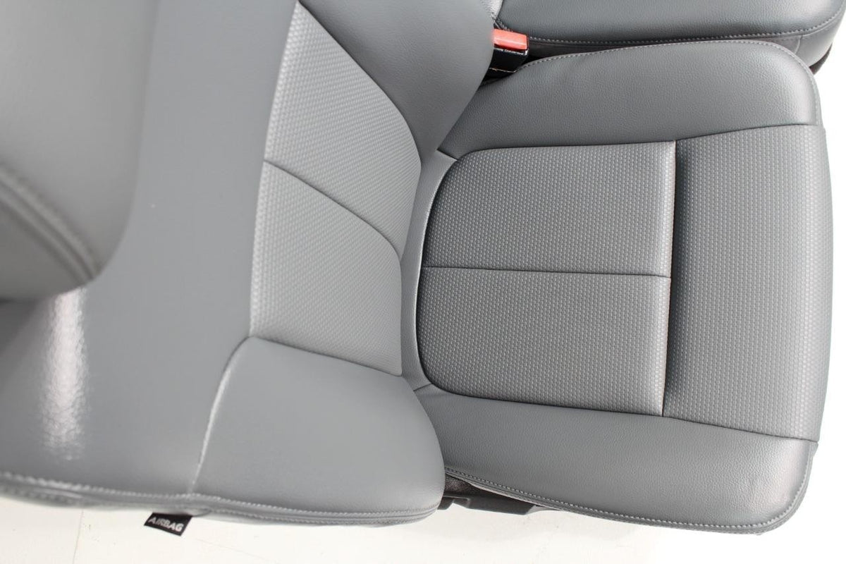 1999 - 2016 Ford Super Duty Front Seats, XL Steel Gray Vinyl Bench w/ Jumpseat