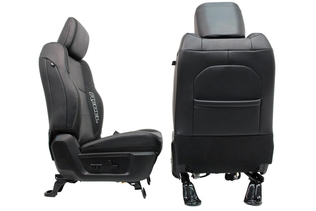 2009-2024 Dodge Ram Rebel Black Leather Heated & Cooled Front and Rear Seats