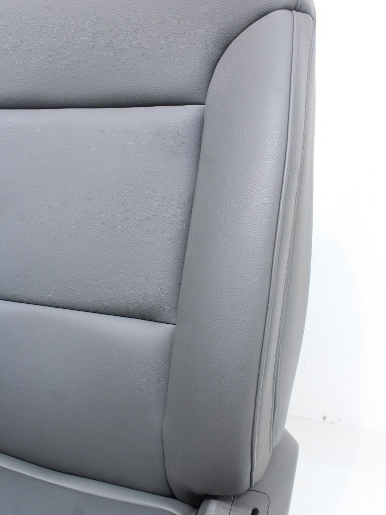 2014 - 2019 Sierra Chevy Silverado Front Seats Set, Work Truck Bench Gray Vinyl
