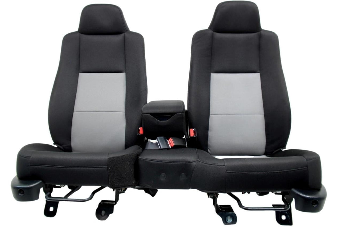 1998 - 2009 Ford Ranger Seats, Regular Cab 60-40 Split Bench, Black Gray Cloth