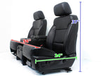 2014 - 2019 GM Sierra Silverado LT Front Seats, Power Black Leather, w/ Jumpseat