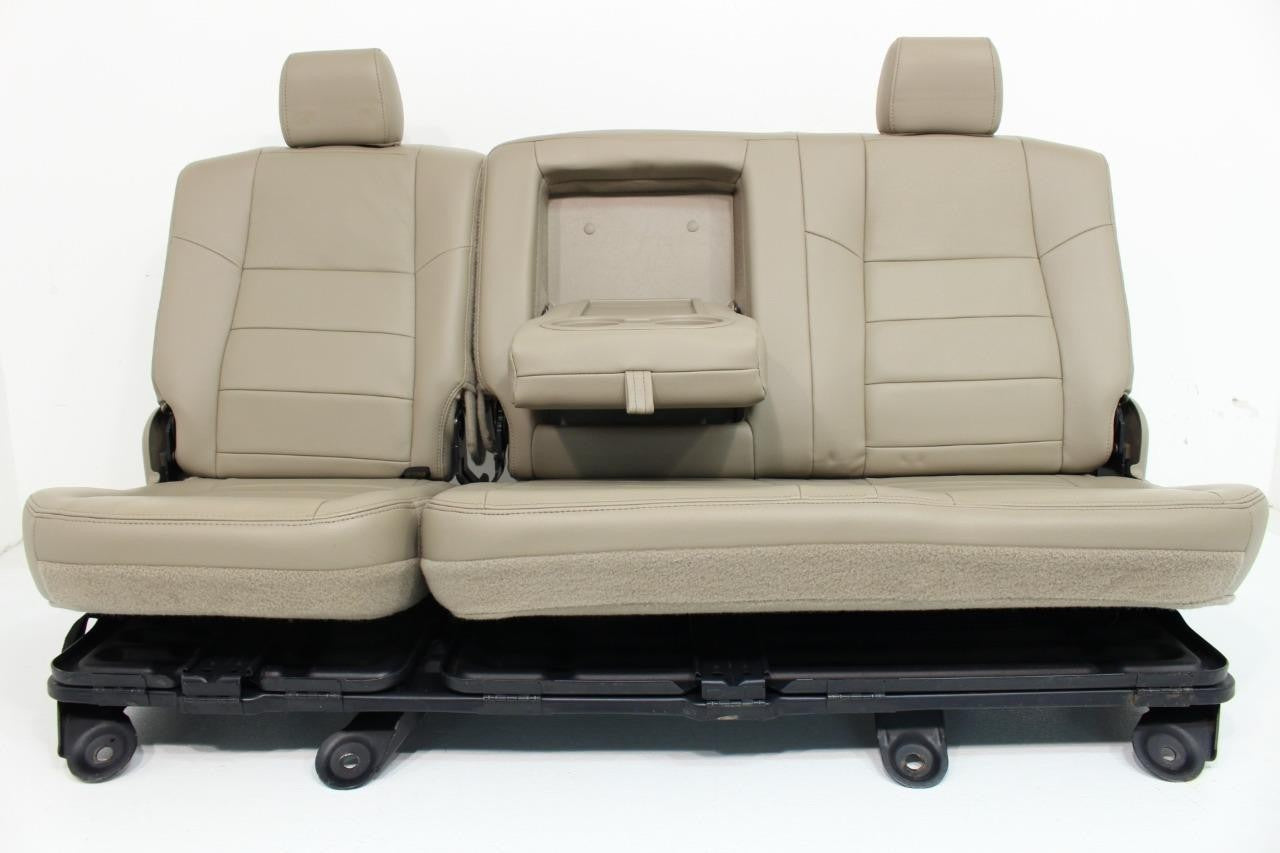 1999 - 2007 Ford Super Duty Crew Seats Set, Power Heat Bucket Tan Leather Lariat