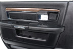 2013-2018 Ram Crew Cab Door Panel Set, Laramie Black Leather & Wood w/ Switches