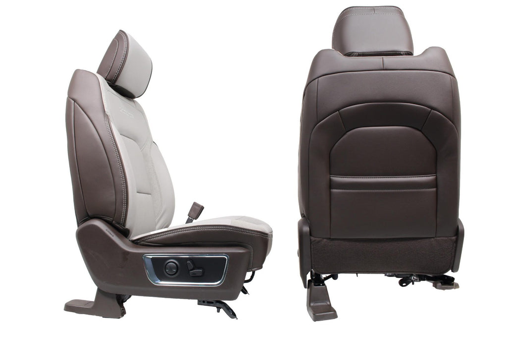 2019 - 2025 Ram 1500 Seats, Crew Cab Set, Laramie Leather, Salt Gray Bison Brown