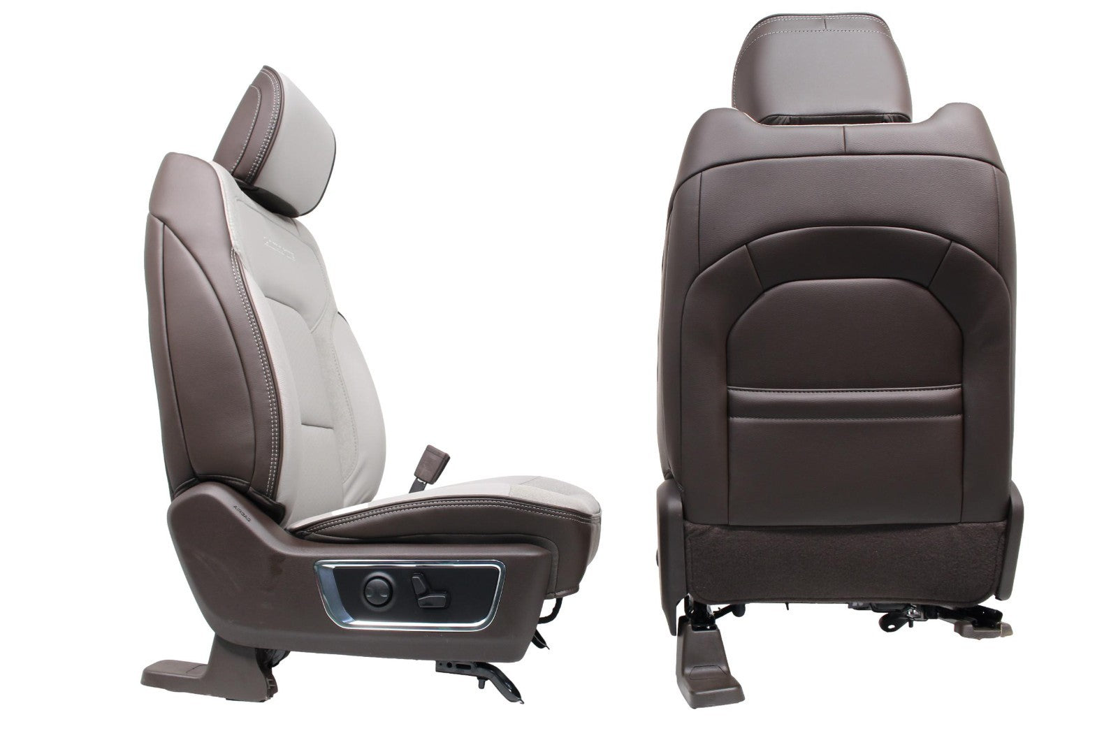 2019 - 2025 Ram 1500 Seats, Crew Cab Set, Laramie Leather, Salt Gray Bison Brown