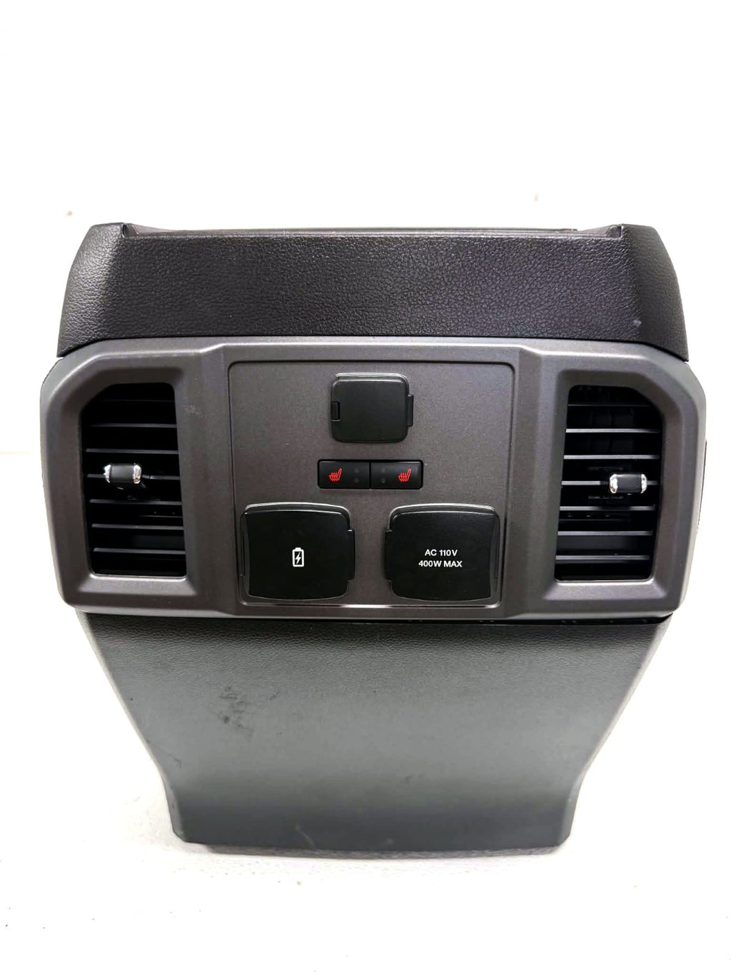 15-22 F150 Super Duty Center Console & Install Kit - Lariat Black Gray Rear Heat