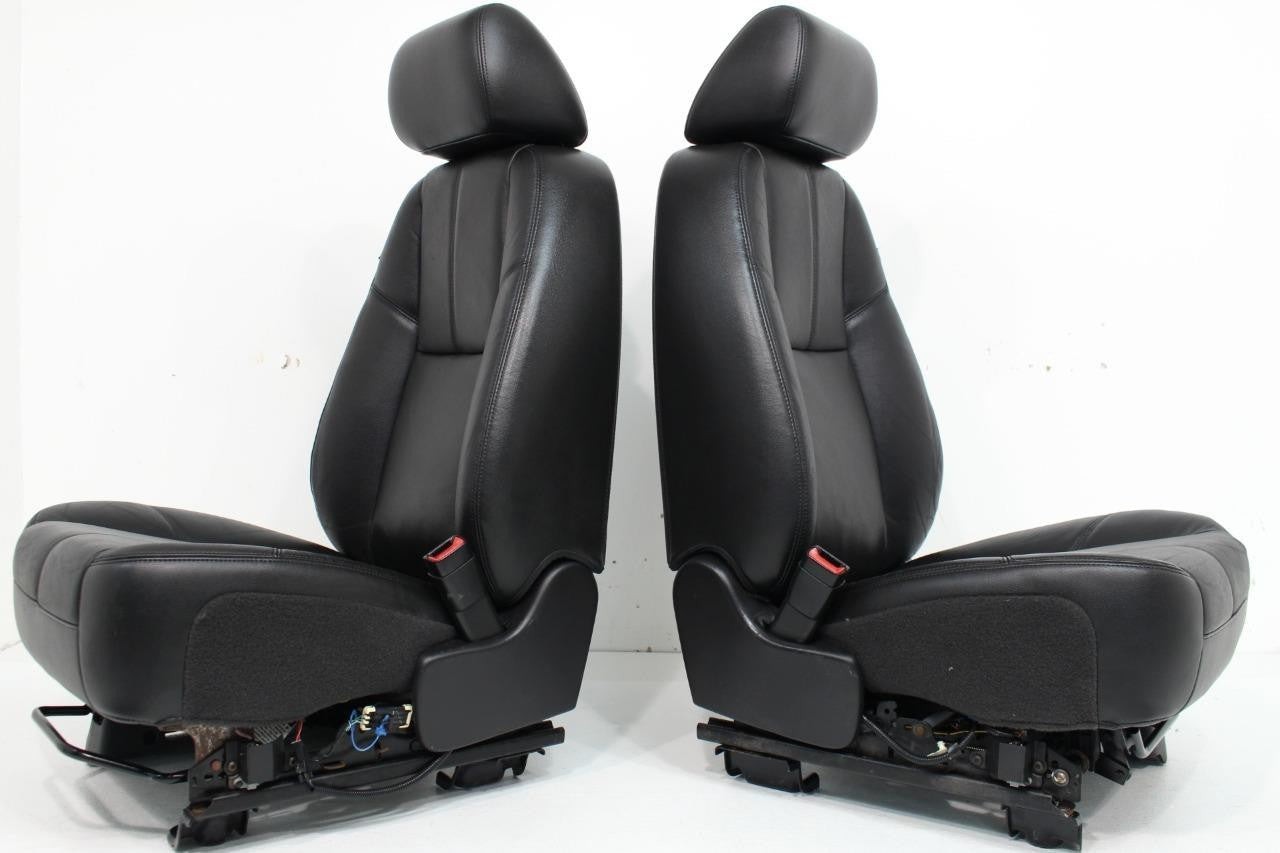 2007-2014 GM Silverado Tahoe Front Seats, LT Black Leather Lumbar w Driver Power
