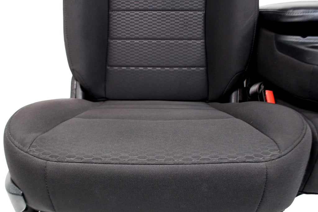 2002 - 2024 OEM Dodge Ram Front Seat, Split Bench, Manual Black Cloth w Jumpseat