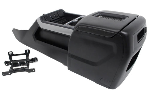 2014 - 2019 Chevy Sierra Silverado Center Console, OEM Black w Wireless Charging