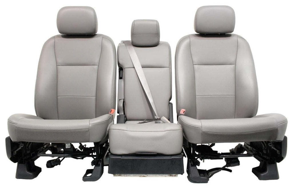 2015 - 2022 Ford F150 & Super Duty Front Seats, 4-Door XL Earth Gray Vinyl Bench