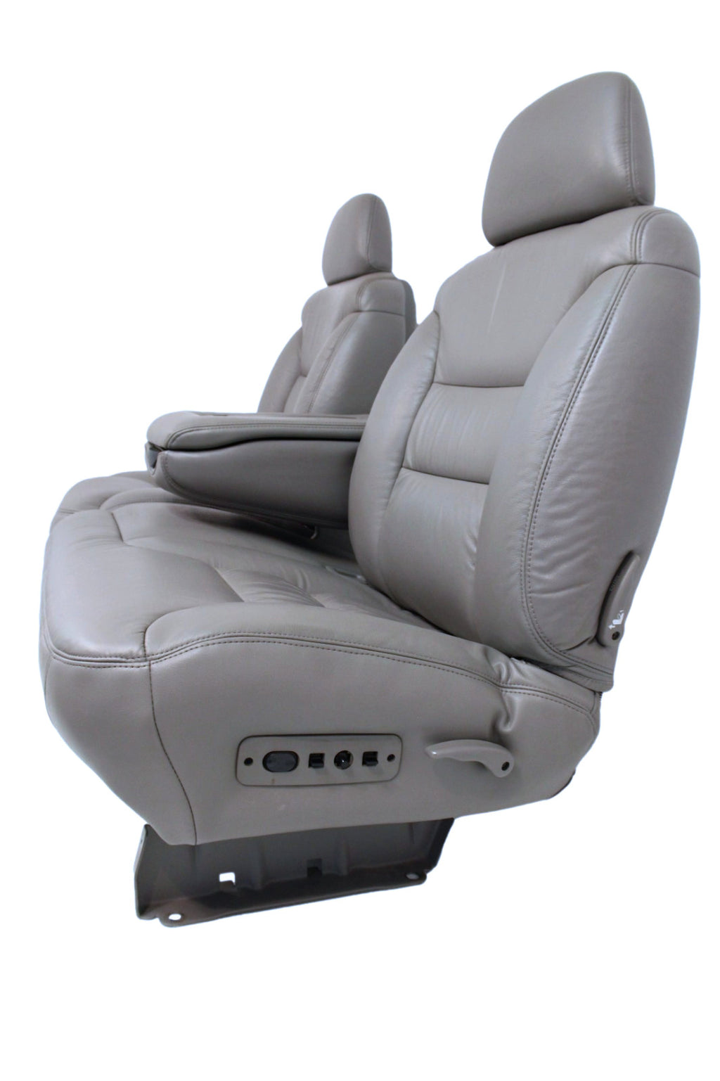 1995-2000 Tahoe Sierra Silverado Seats 60-40 Bench Gray Leather Power w/ Folding