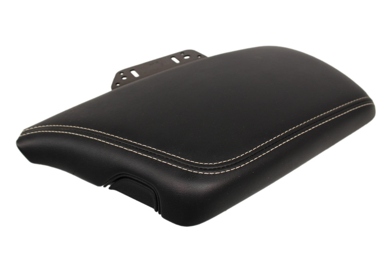 2015-2023 Dodge Challenger OEM Center Console Lid Armrest Black w/ Silver Stitch