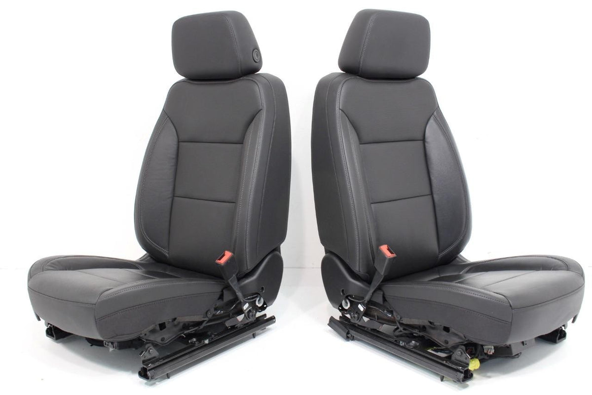 2019 - 2026 Sierra Chevy Silverado Front Seats, LTZ Black Leather Heated Cooled