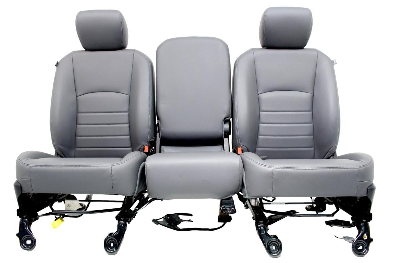 2009 - 2018 Dodge Ram Front Seats, Gray Vinyl Manual Bench w/ Center Fits 2002+
