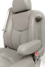 1999-2007 Sierra Silverado Heated Power Leather Seats Pewter Gray, 2-Way Lumbar