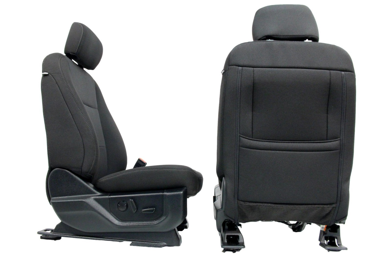 2015 - 2022 Ford F150 & Super Duty Front Seats, XLT Black Cloth Power Heat