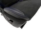 24-26 Mustang Dark Horse Coupe Seats Set, Black Indigo Blue Leather Suede