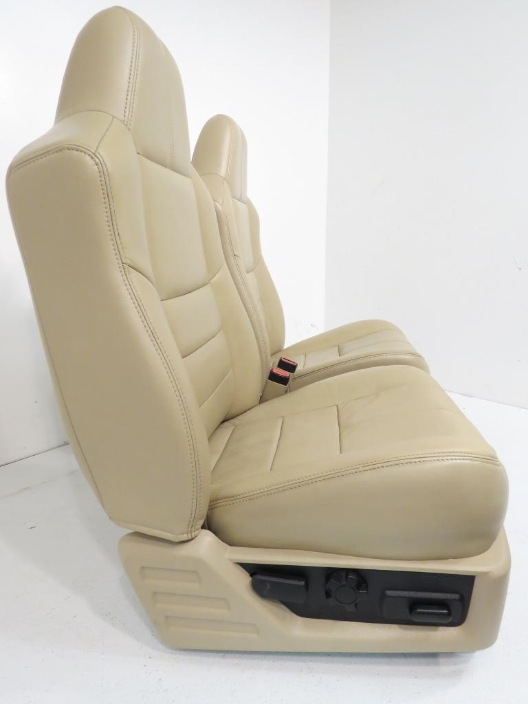 2008 - 2010 Ford Super Duty Crew Cab Seats Set Lariat Tan Leather Heated Powered