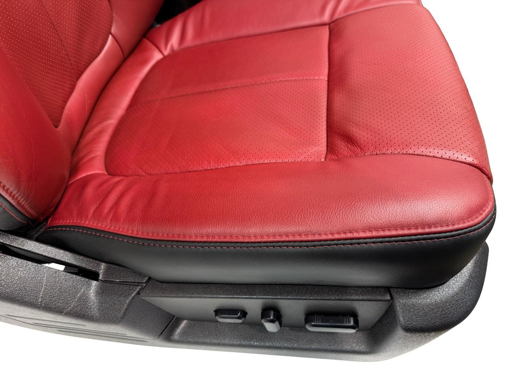 2009-2014 Ford F150 Limited Interior, OEM Red Leather Seats Console Door Panels