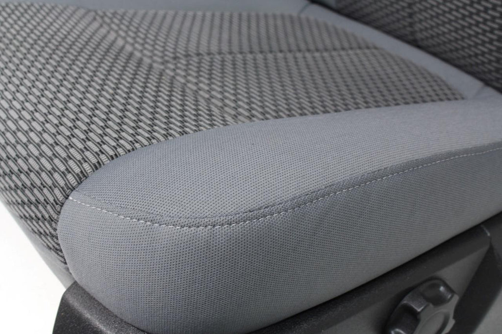 1999-2016 Ford Super Duty Steel Gray Cloth Seats with Center Console Jump Seat