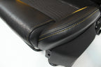 2012 - 2018 Ford Focus Recaro Front Seats, Black Leather Tangerine Orange Cloth