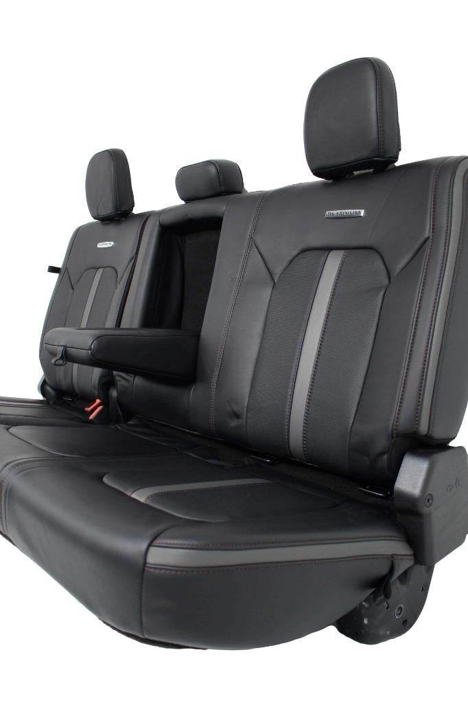 2015 - 2022 Ford Super Duty Platinum Rear Seats, Crew Cab Black Leather Heat OEM